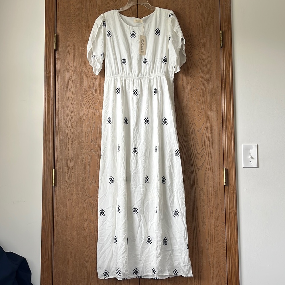 Beautiful Roolee Navy and White Dress NWT